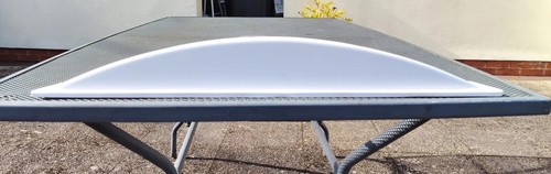 White plastic arched window - white,