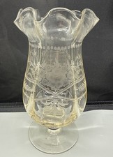 Antique Victorian Art Nouveau etched glass celery jar in VGC