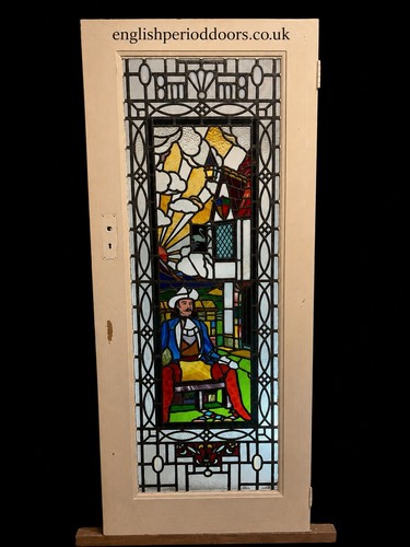 Stained glass vestibule - stained, door