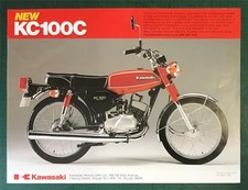KAWASAKI KC100C MOTORCYCLE Sales Leaflet c1980 #99943-1065 IX-VII