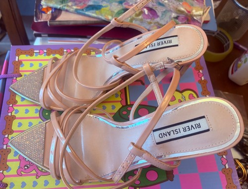 New river island nude - nude, heels