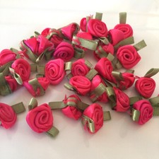 Mini Small Satin Ribbon Rose