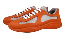 PRADA AMERICAS CUP RUBBER TRAINERS SHOES 4E6500 ORANGE NEW UK 10 EUR 44