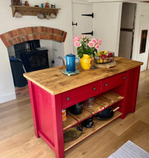 Hawthorn Rustic Kitchen Island. Freestanding Kitchen Furniture