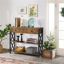 Industrial Console Table with