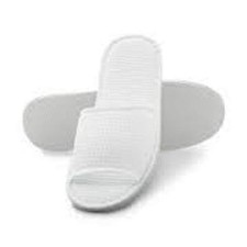 10 PAIR WHITE UNISEX OPEN TOE WAFFLE SPA HOLIDAY HOTEL SLIPPERS ONE SIZE 29CM 