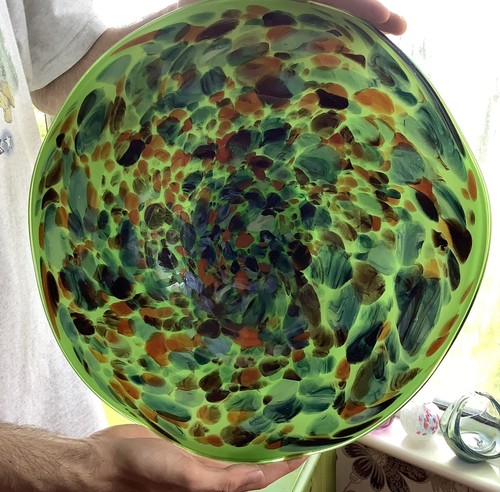 Large art glass - large, bowl/dish