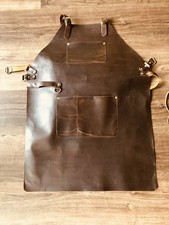 Apron Leather Bbq Butcher Cooking Brown Men Woodworking Blacksmith Workwear Chef