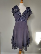 Navy Blue White Polka Dot