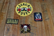Rock Memorabilia - Guns n Roses, Van Halen, Nirvana, Fabric Badges Patches
