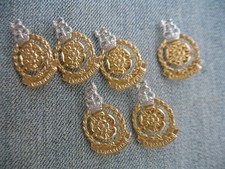 Small Lot 6 x British Army Lancastrian Volunteers Coll Badges Anodised Aluminium