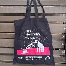 HMV 100th Anniversary Nipper Dog His Masters Voice Logo Cotton Cloth Tote Bag