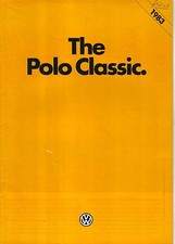 VW Volkswagen Polo Classic C Formel E CL GL 1982-83 Original UK Sales Brochure