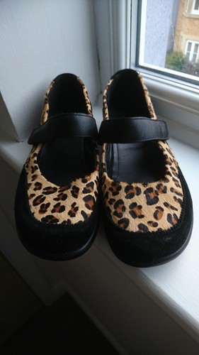 Hotter hope black suede animal - black, suede&animal