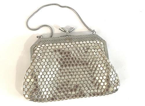 Vintage silver tone mesh - silver,