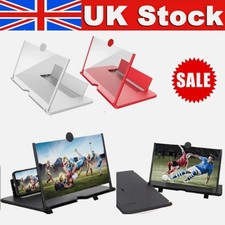 10/12inch Mobile Phone Screen Magnifier 3D HD Video Amplifier Stand New Model UK