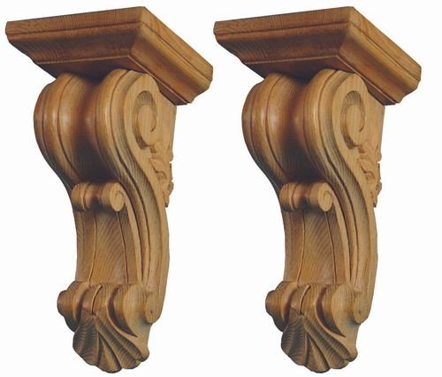 Regency wooden corbels pair - corbels,,