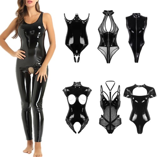 Women wet look leather - wet,