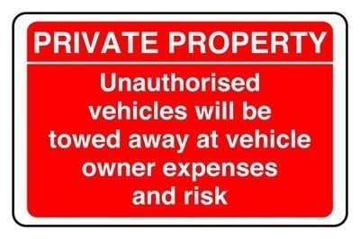 Private property unauthorised - private,