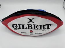 Gilbert~ rugby ball pencil case Leather  