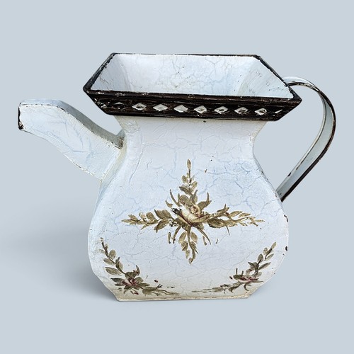 Shabby chic metal flower jug - metal,