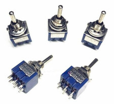 Mini Toggle Switch On Off On 3 Position 6 Pin DPDT X5 for Boat Car Model Railway