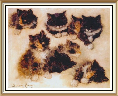 Henriette ronner knip cat - cat, art