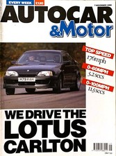 AUTOCAR MAGAZINE 07-NOV-90 -