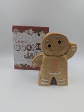 Christmas Vintage Gingerbread Man Large Ceramic Cookie Jar