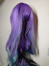 Long hair purple blue - hair, wig