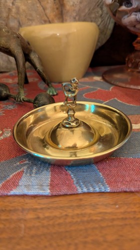 Vintage brass men valet tray - vintage,