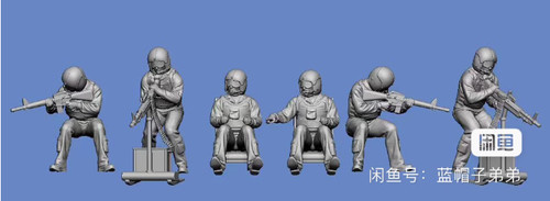 Resin helicopter crew - resin,