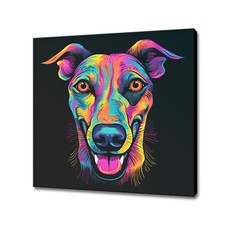 Colourful Greyhound Dog Canvas Print Wall Art Animal Picture Wall Hanging