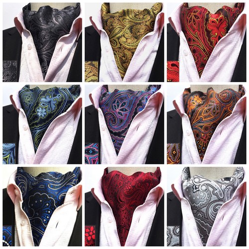 Cravat ascot tieblack purple - ascot,
