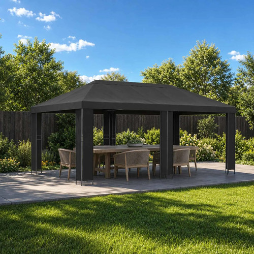 Garden gazebo 6x3m anthracite - garden,