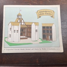 Waldo S. Lanchester Shakespeare GLOBE THEATRE Cut-Out Paper Model Kit Booklet 