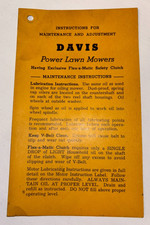 Vtg RARE G.W. Davis Power Lawn
