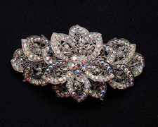 Vintage Butler & Wilson Large Statement Hairgrip Hairslide Aurora Gems - Boxed