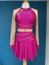 **Brand New** Adult Small Pink  Ice Skating Competition Dress. UK8- UK10