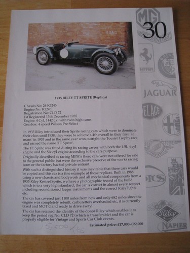 1935 riley sprite - riley,