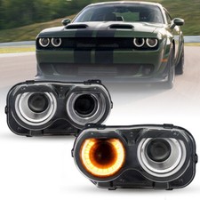 Pair LED Headlights Halogen