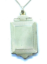 Antique Art Deco Sterling Silver Locket By Herbert Bushell & Son Ltd 9.4 grams