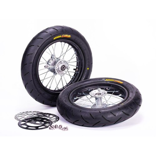 Supermoto wheel and tyre - and,