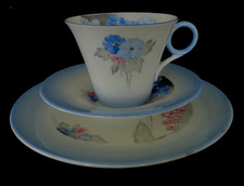 Vintage Art Deco china tea set trio.Shelley Regent Phlox. VGC.121891