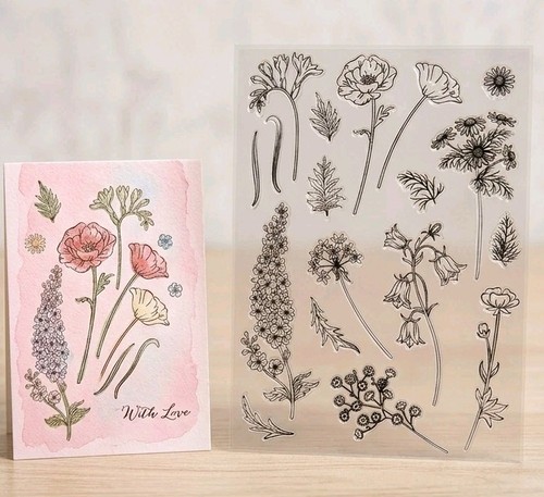 Clear stamp flower - x,