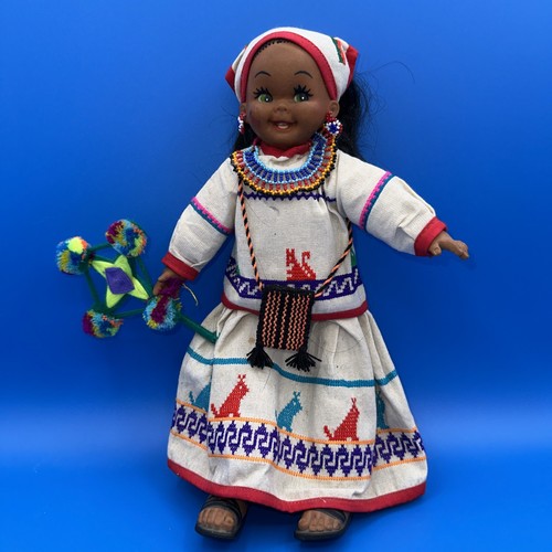 Huichol girl doll tall - 12",