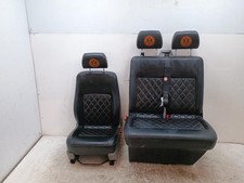 TRANSPORTER T5 FRONT SEATS T32 SWB VOLKSWAGEN VW QUILTER LEATHER CAMPER DAY VAN