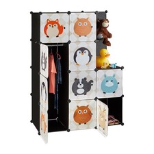 Boltless Shelving Unit Nursery Plastic Wardrobe Shelving System with Animal Motifs