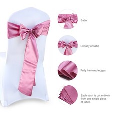 100 Satin Chair Cover Sash