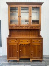 upcycled medium 3 DOOR sized welsh dresser with glass display cabinet/sideboard